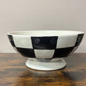 Mud Pie Bistro Check Bowl